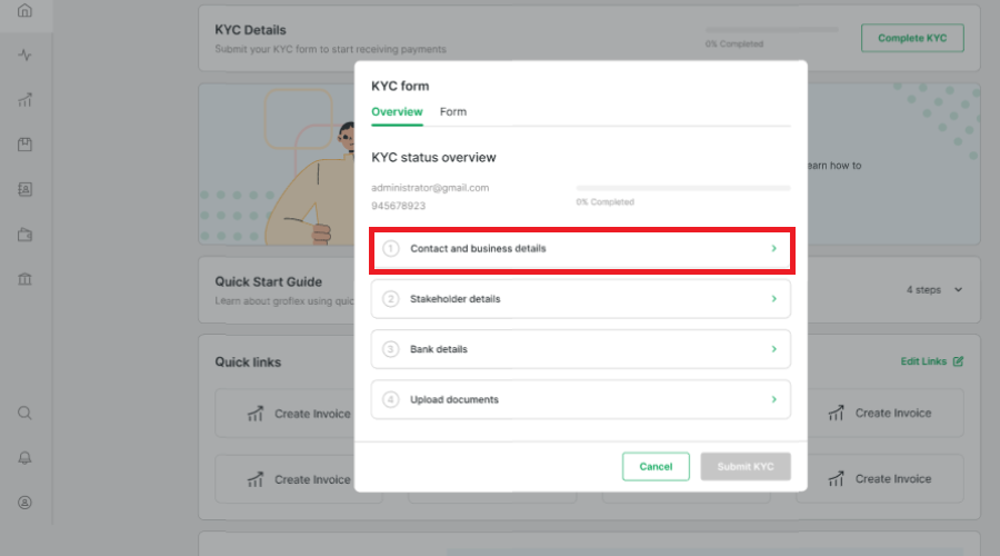 How to complete the KYC process