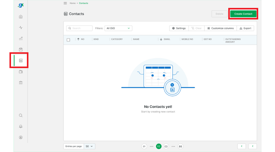 How to create a contact