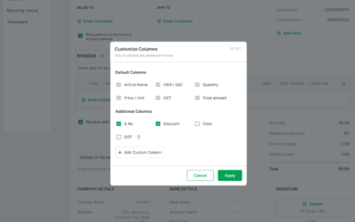 HOW TO CUSTOMIZE INVOICE’S COLUMN FOR ARTICLES