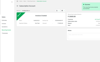 HOW TO START A SUBSCRIPTION FOR A RECURRING INVOICE